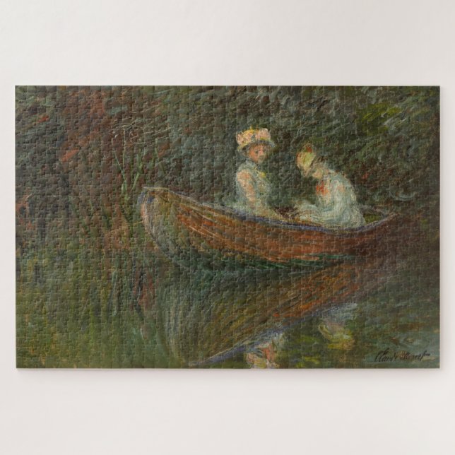 Quebra-cabeça Claude Monet – Duas Mulheres em um Barco 1887 (Horizontal)