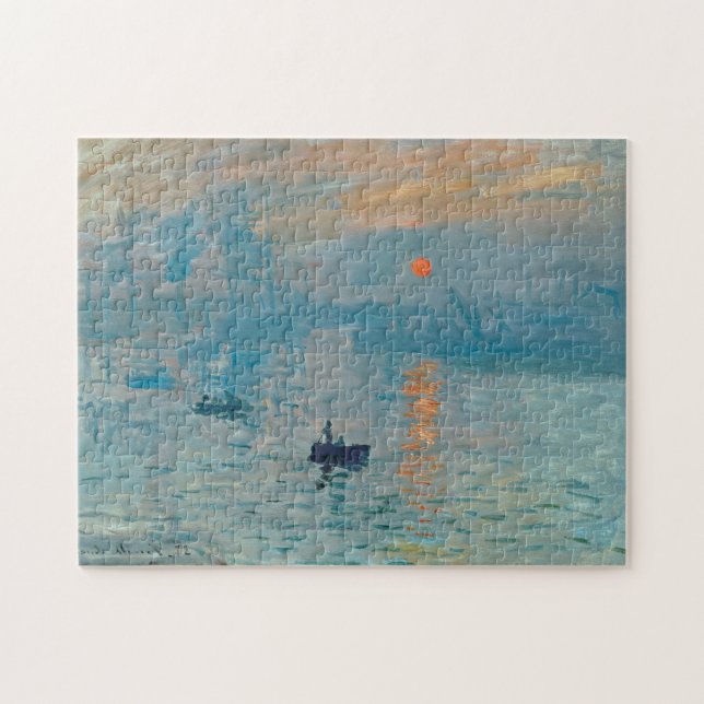 Quebra-cabeça CLAUDE MONET - impressão, nascer do sol 1872 (Horizontal)