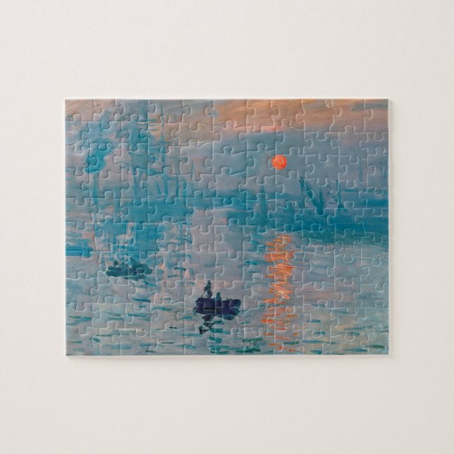 Quebra-cabeça Claude Monet Impressão Nascer do Sol Francês (Horizontal)