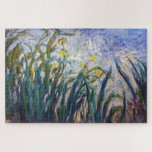Quebra-cabeça Claude Monet - Irrisões Amarelo e Roxo<br><div class="desc">Íris Amarelo e Roxo / Iris jaunes et mauves - Claude Monet,  Oil on Canvas,  1924-1925</div>