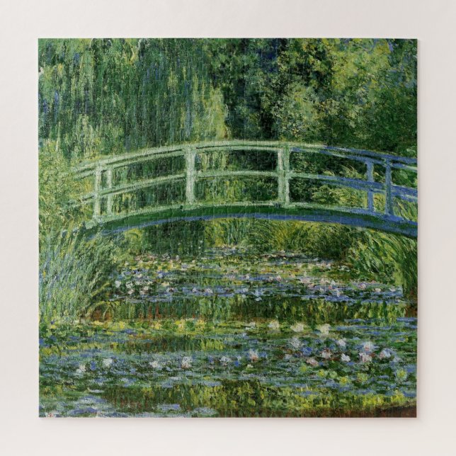 Quebra-cabeça Claude Monet - Lírios de Água e Ponte Japonesa (Vertical)