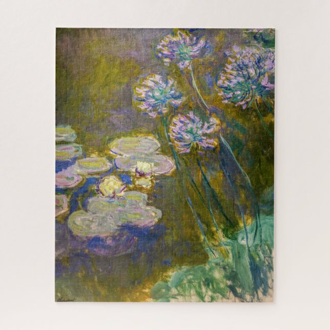 Quebra-cabeça Claude Monet - Lírios e Agapanthus (Vertical)