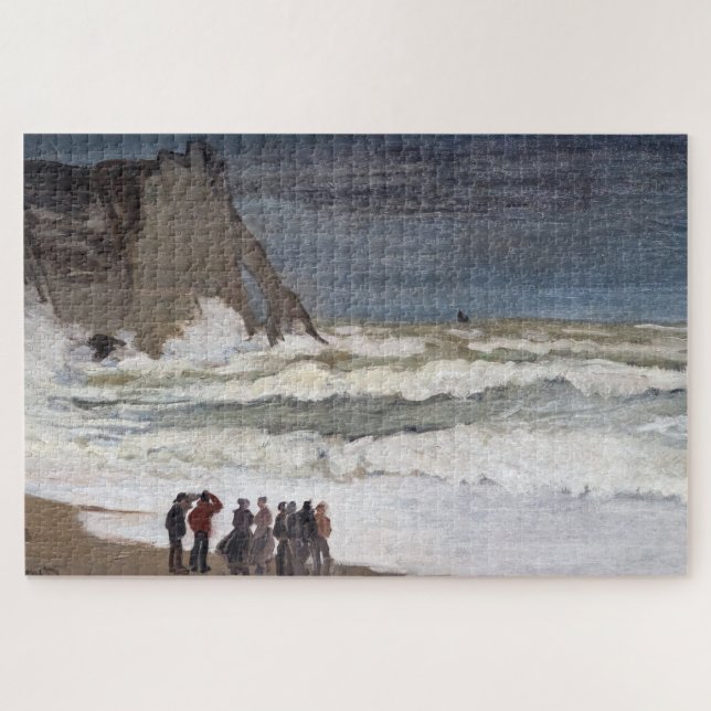 Quebra-cabeça Claude Monet - Mar Agitado em Etretat (Horizontal)
