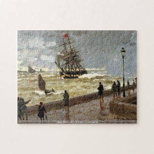 Quebra-cabeça Claude Monet - molhe de Le Havre no mau tempo