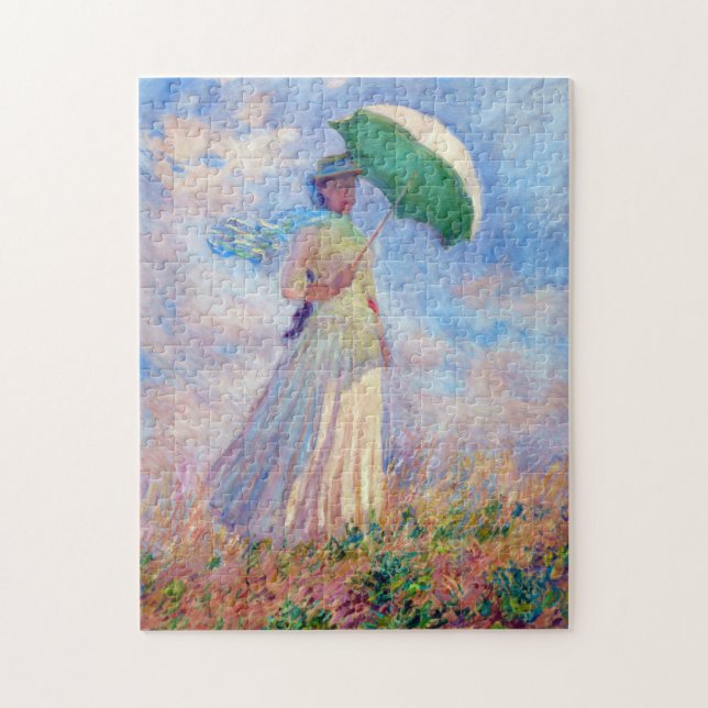 Quebra-cabeça Claude Monet - Mulher com Parasol virada para a di (Vertical)
