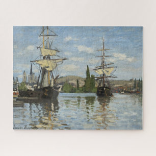 Quebra-cabeça Claude Monet naves na Viagem do rio Sena
