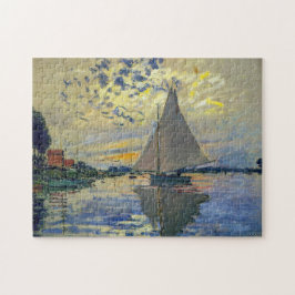 Quebra-cabeça Claude Monet - Navio de vela no Le Petit-Gennevill