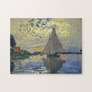 Quebra-cabeça Claude Monet - Navio de vela no Le Petit-Gennevill