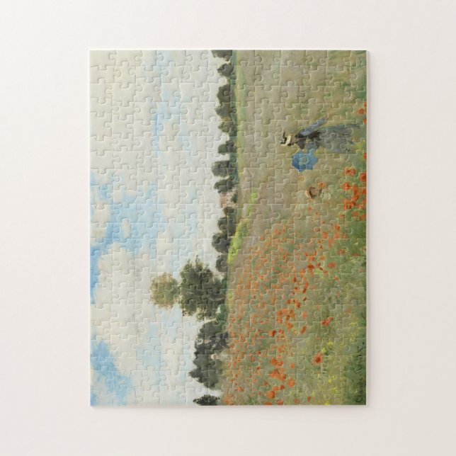 Quebra-cabeça Claude Monet O Campo de Papoulas perto de Argenteu (Vertical)
