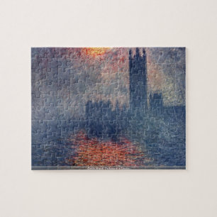 Quebra-cabeça Claude Monet - o parlamento em Londres confunde