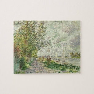Quebra-cabeça Claude Monet   o Riverbank em Gennevilliers