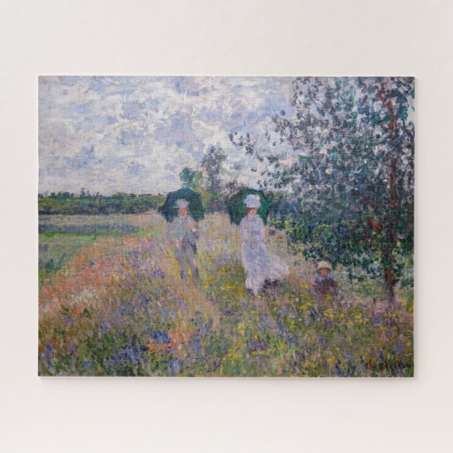Quebra-cabeça Claude Monet - Passeio perto de Argenteuil (Horizontal)