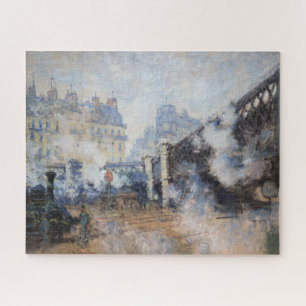 Quebra-cabeça Claude Monet - Pont de l'Europe, Gare Santo-Lazare