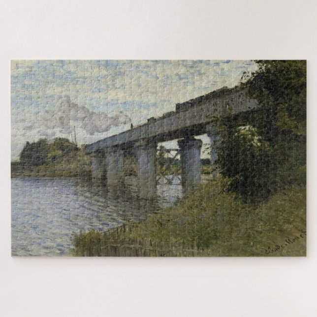 Quebra-cabeça Claude Monet – Ponte da Ferrovia em Argenteuil (Horizontal)