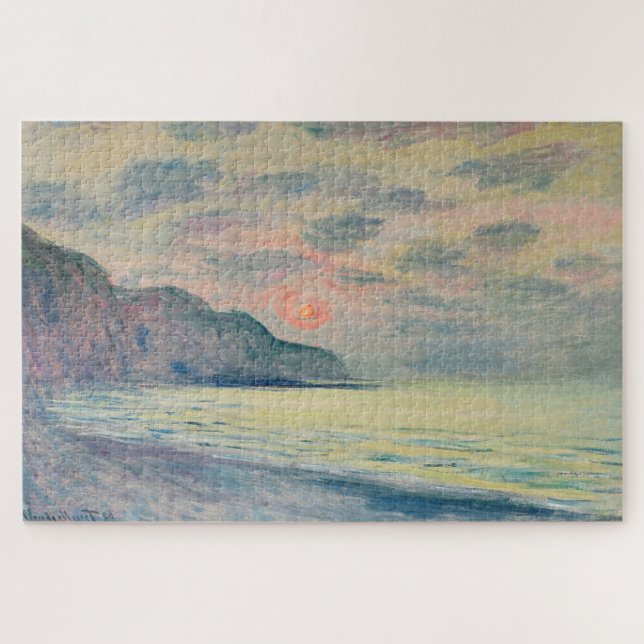 Quebra-cabeça Claude Monet Pôr do sol em Pourville (Horizontal)