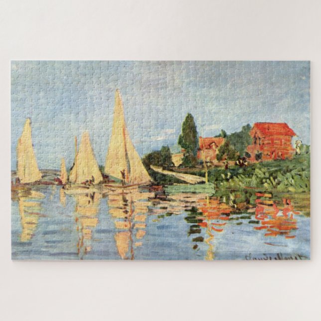Quebra-cabeça Claude Monet Regatas em Argenteuil (1872) (Horizontal)