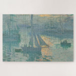 Quebra-cabeça Claude Monet - Sunrise<br><div class="desc">Linda pintura de arte de barcos em um nascer do sol por Claude Monet. Visite nossa loja para descobrir pinturas Monet mais incríveis e presentes para amantes Monet.</div>