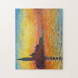 Quebra-cabeça Claude Monet Sunset Em Veneza Impressionista Arte