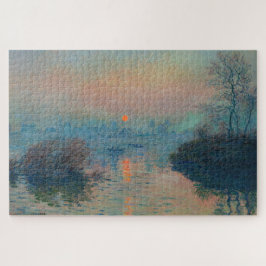 Quebra-cabeça Claude Monet - Sunset sobre o Sena em Lavacourt