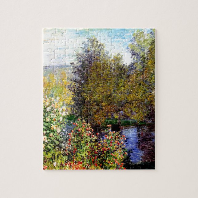 Quebra-cabeça Claude Monet Um Canto do Jardim em Montgeron (Vertical)