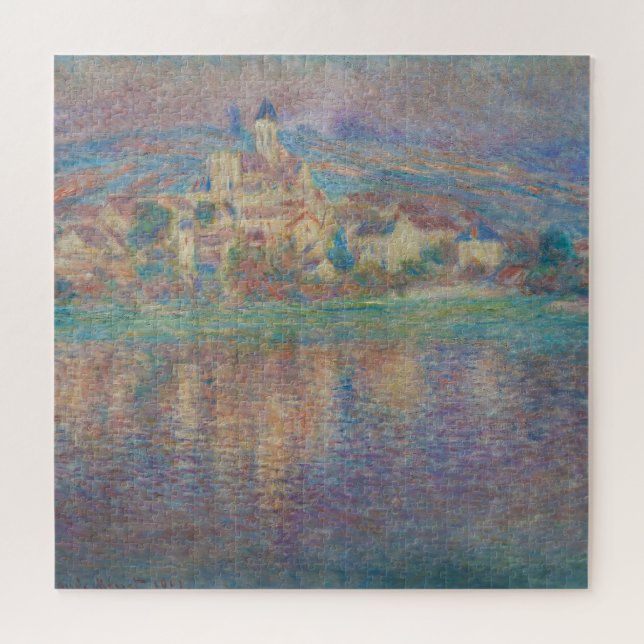 Quebra-cabeça Claude Monet - Vetheuil, Sunset (Horizontal)