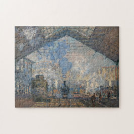 Quebra-cabeça Claude Monet - Vista exterior da estação de Santo-