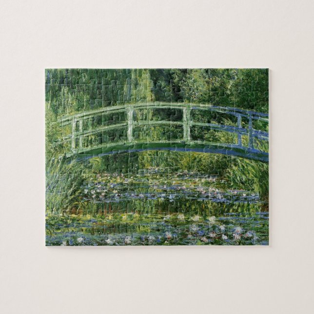 Quebra-cabeça Claude Monet Water Lily e Ponte Japonesa (Horizontal)