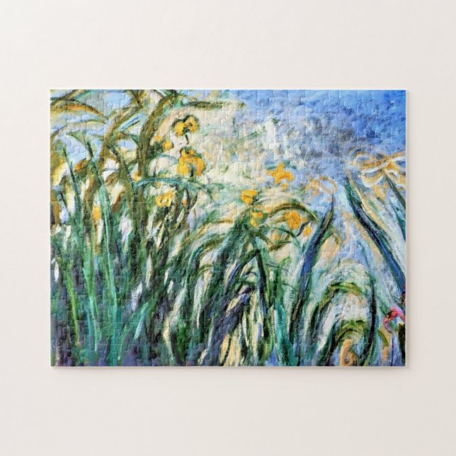 Quebra-cabeça Claude Monet Yellow Irises e Malva 19 (Horizontal)