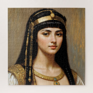 Quebra-cabeça Cleópatra Egípcia Rainha Retrato Arte