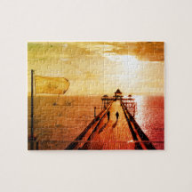 Clevedon Pier Red Sunset, Somerset, Reino Unido -