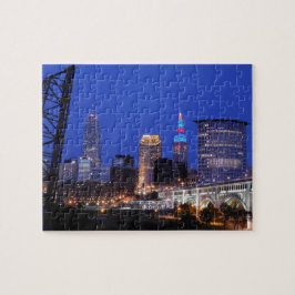 Quebra-cabeça Cleveland Night Skyline
