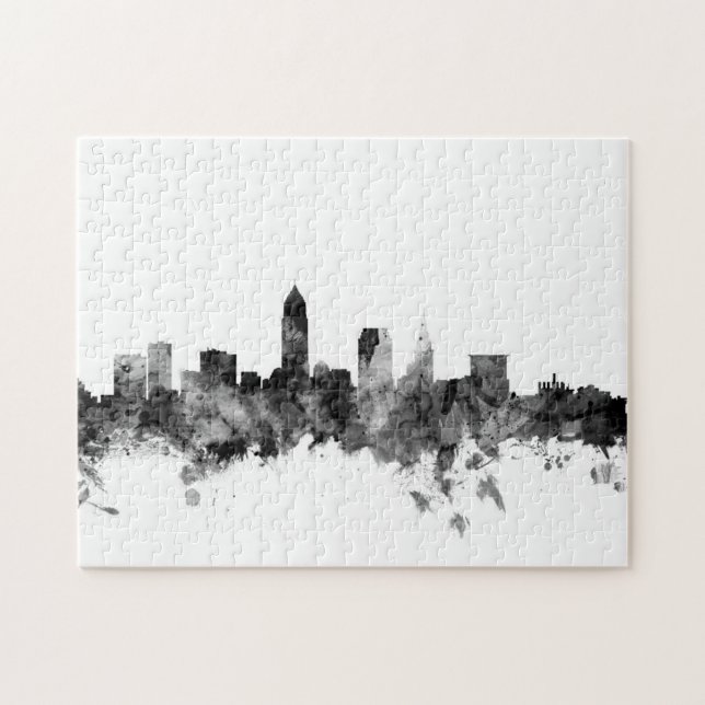 Quebra-cabeça Cleveland Ohio Skyline (Horizontal)