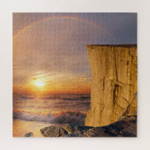 Cliff do Oceano Sunset