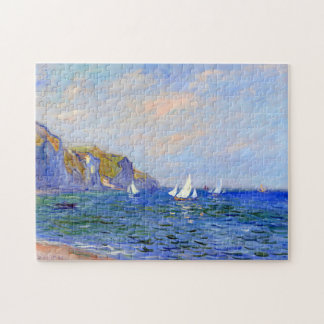 Quebra-cabeça Cliff e veleiros em Pourville Monet Fine Art