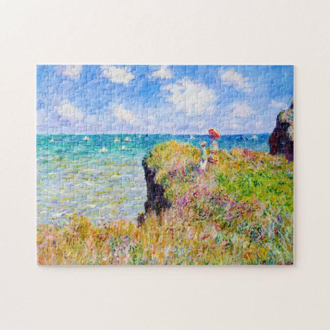Quebra-cabeça Clifftop Walk em Pourville Claude Monet Canvas art (Horizontal)