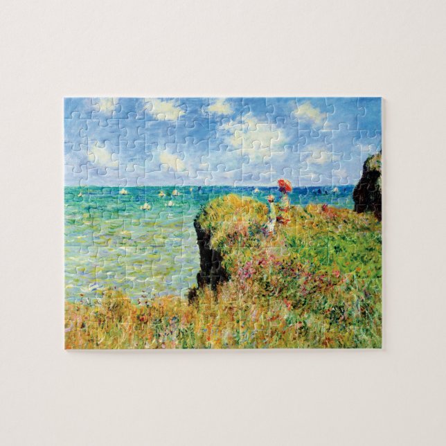 Quebra-cabeça Clifftop Walk em Pourville por Claude Monet (Horizontal)