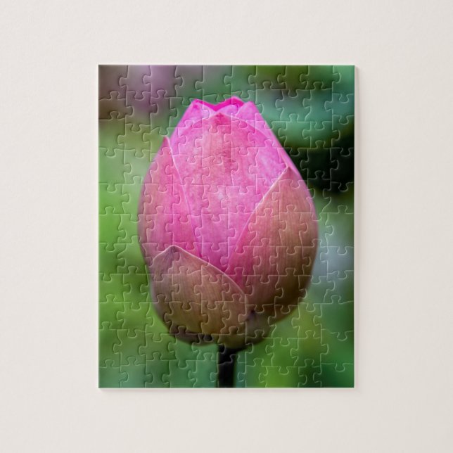 Quebra-cabeça Close-up do botão de flor de lótus, Bali (Vertical)