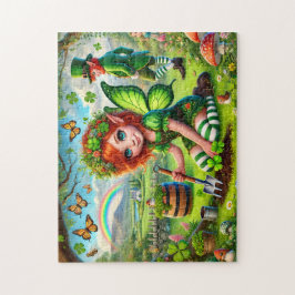 Quebra-cabeça Clover Pixie, Fada Leprechaun St Pat