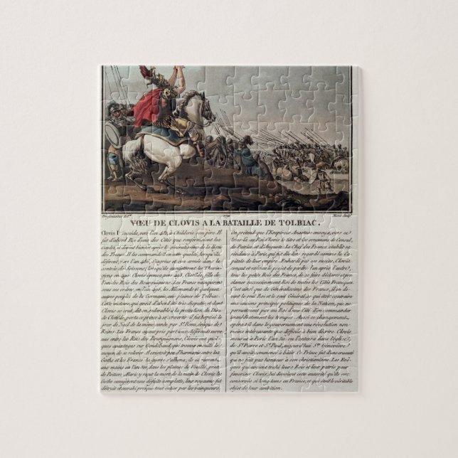 Quebra-cabeça Clovis mim (c.466-511) na batalha de Tolbiac, 496 (Vertical)