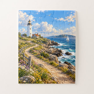 Quebra-cabeça Coastal Lighthouse Jigsaw Puzzle