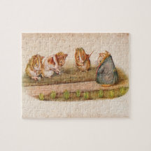 Cobaias que tendem o jardim