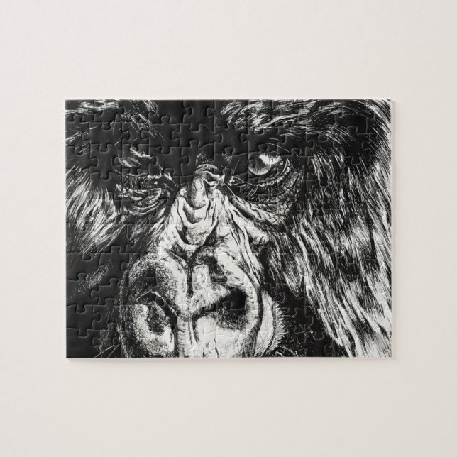 Quebra-cabeça coberto do gorila (Horizontal)