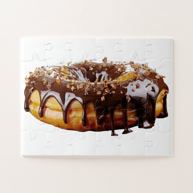 Quebra-cabeça Cobertura grossa e brilhante de donut decadente da (Horizontal)