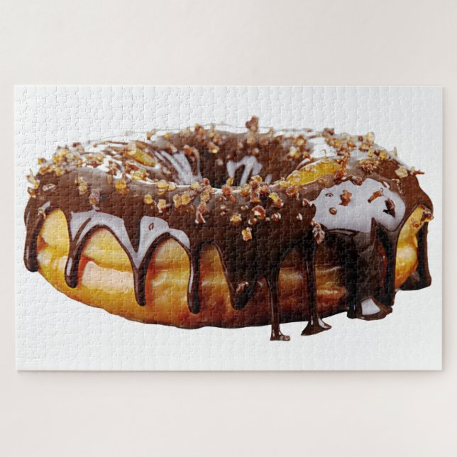 Quebra-cabeça Cobertura grossa e brilhante de donut decadente da (Horizontal)