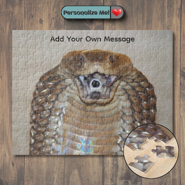 Quebra-cabeça Cobra Cuspidora Personalizável (Cobra Venenosa) (Customizable Spitting Cobra (Venomous Snake) Jigsaw Puzzle)