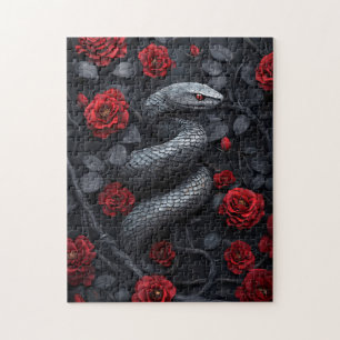 Quebra-cabeça Cobra e Rosas góticos