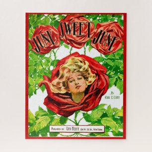Quebra-cabeça cobrir de impressão de 1908 June Sweet June sheet