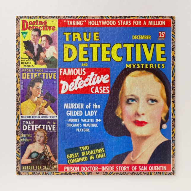 Quebra-cabeça cobrir Vintage PULP MAGAZINE ART 1940S (Vertical)