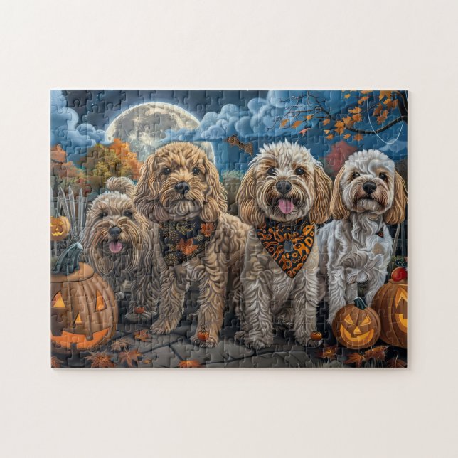 Quebra-cabeça Cockapoo Halloween Spooky (Horizontal)