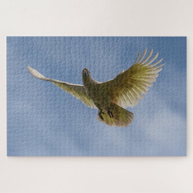 Quebra-cabeça Cockatoo Parrot Animal Fly Sky, 1014 peças (Horizontal)